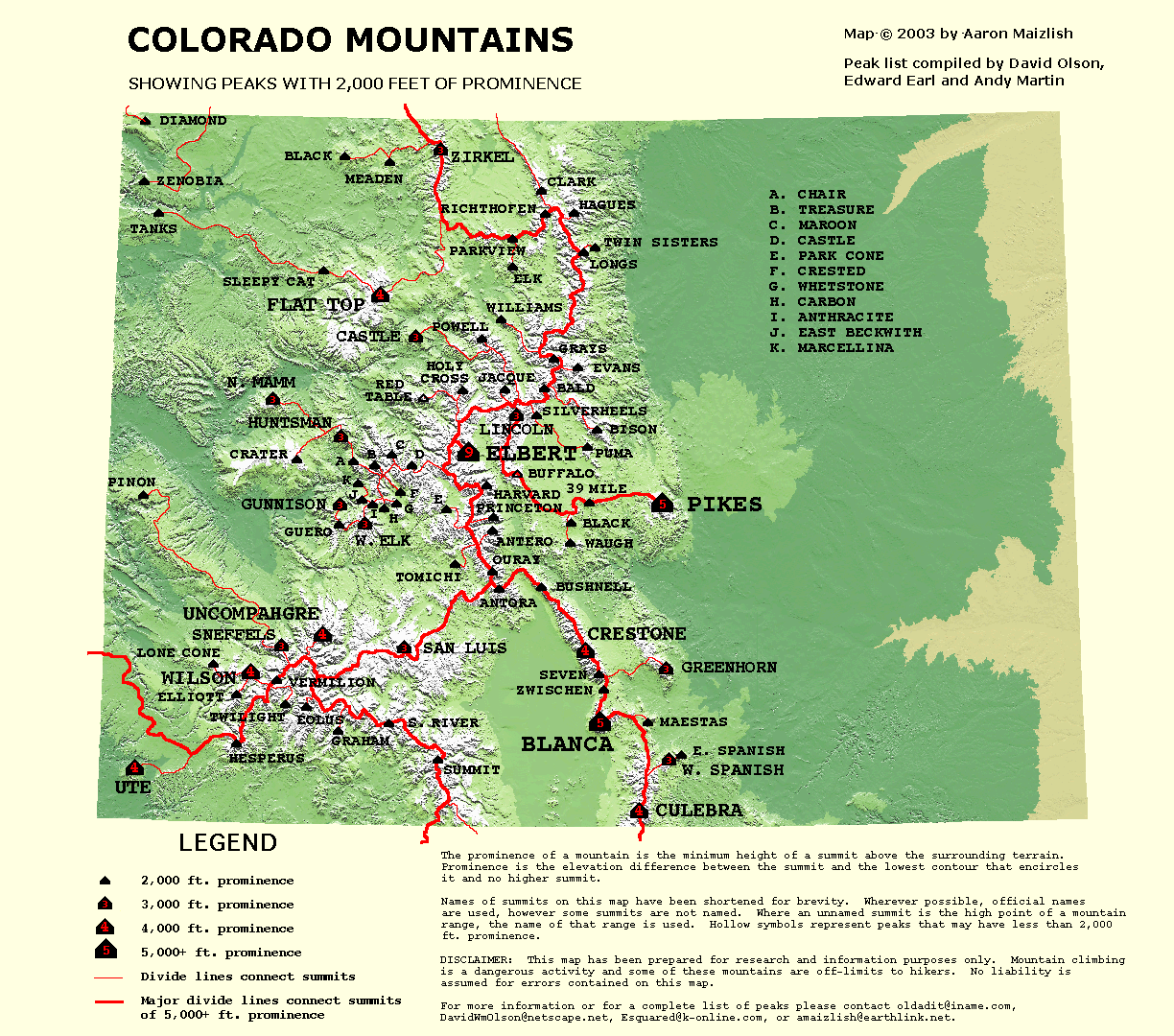 Mountain weather maps of colorado, up to 7 days in future. 